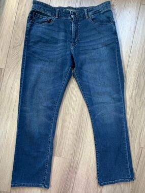 DL1961 Avery Modern Straight Men's Dark Blue Stretch Jeans 34x30